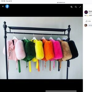 Urban Chic Faux Fur Coat in Orange